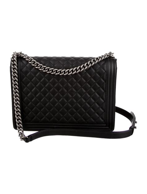 chanel boy bag xl|Chanel black boyfriend bag.